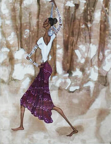 Carrying Jungles, gouache on paper