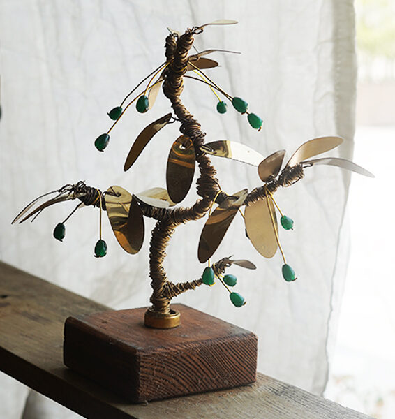 Olive Tree, metal and mixed-media sculpture