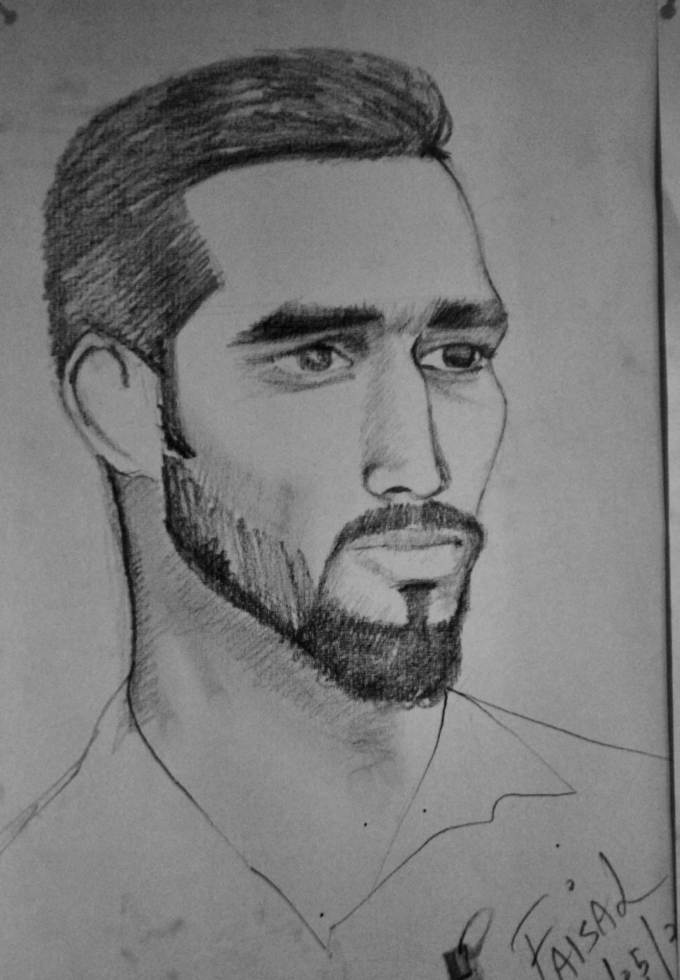 Faisal, sketch on paper
